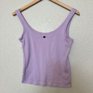 Victoria’s Secret Pink Tank Top Logo Medium Cropped Casual Sleep Workout